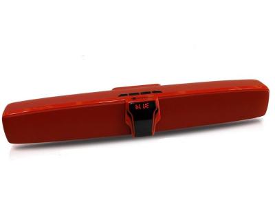 Barre De Son Bluetooth Portable 10W Avec Micro Int&eacute;gr&eacute;e: Son St&eacute;r&eacute;o Et Autonomie 4H Rouge