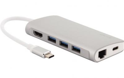 Lmp usb-c mini dock - dock usb-c 8 ports argent