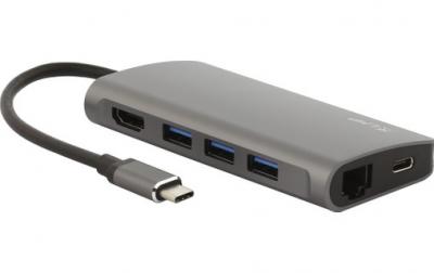 Lmp usb-c mini dock - dock usb-c 8 ports gris sid&eacute;ral