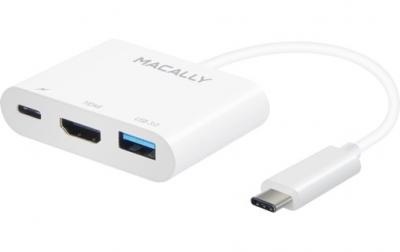 Macally Uchdmi4k 3x1 Usb-c To Hdmi Adapter Blanc