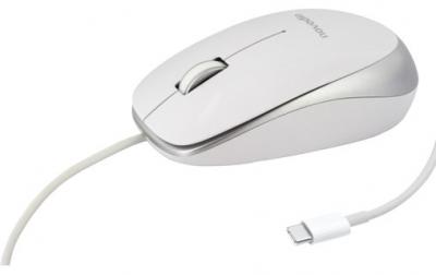 Novodio Optical Mouse USB-C Argent - Souris optique filaire 1600 DPI Mac/PC 