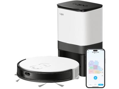 Robot aspirateur TP-Link Tapo RV20 Mop Plus 2700Pa 2600mAh avec Base Autonettoyante Blanc/Noir 