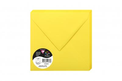Clairefontaine Enveloppe 120g 165x165 Jaune Soleil Pqt 20