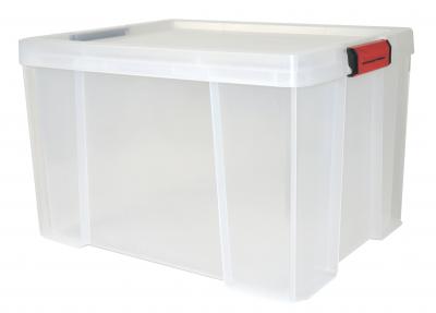 Bac plastique renforc&eacute; Clip'N Store - 45 Litres - Transparent