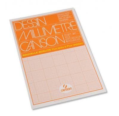 CANSON - Bloc 50 feuilles de papier millim&eacute;tr&eacute; bistre A3 - 90g/m&sup2;