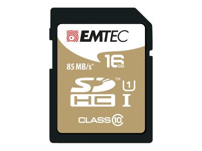 EMTEC Gold+ - Carte m&eacute;moire flash - 16 Go - Class 10 - SDHC 