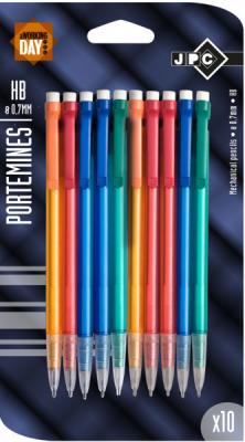 Wonday Lot De 10 Porte-Mines Jetable 0,7 Mm Avec Gomme Coloris Assortis