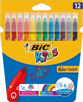 Pochette de 12 feutres Kid - BIC - Kid couleur