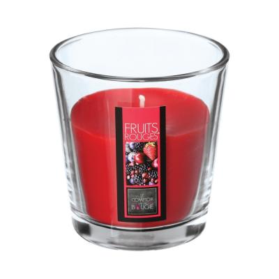 Bougie Parfum&eacute;e Fruits rouges Pot en verre 90 G