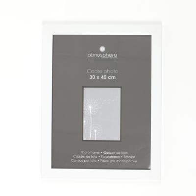Cadre photo - 23 x 30 cm - Bois - Blanc