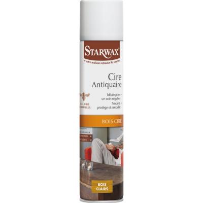 Cire antiquaire a&eacute;rosol bois cir&eacute; clair Starwax 300ml