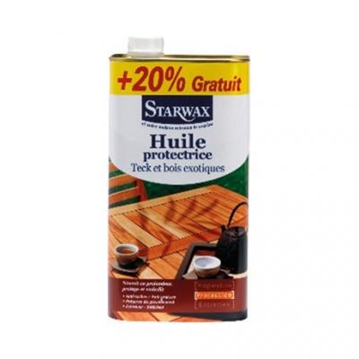 Huile protectrice teck et bois exotiques 1L + 20%