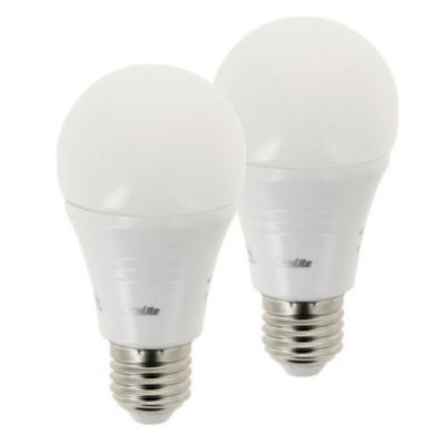 Lot de 2 ampoules SMD LED A60 Opaque, culot E27, 806 Lumens conso 9W