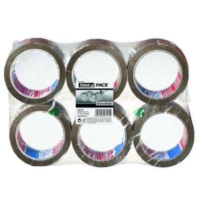 Lot de 6 rouleaux adh&eacute;sif PP Tesa EMBALLER marron 66m