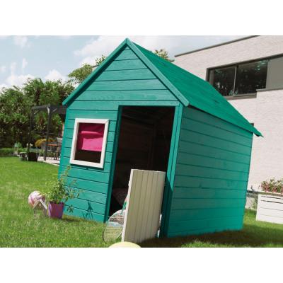 Cabane de jardin enfant en bois &agrave; peindre MARIA
