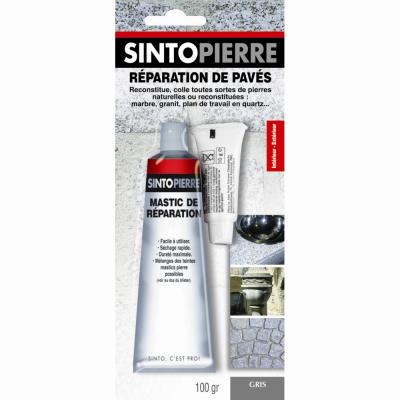 Mastic polyester Sintopierre gris en tube de 66ml