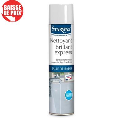 Starwax - Bombe a&eacute;rosol nettoyant sp&eacute;cial salle de bain - 600 mL