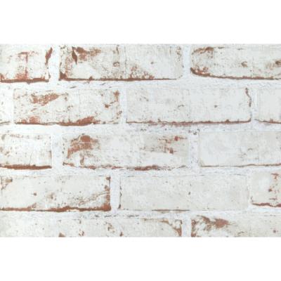Papier peint intiss&eacute; vinyl brique rouge, marron et beige - 53 cm x 10,05 m - a.s. Cr&eacute;ation