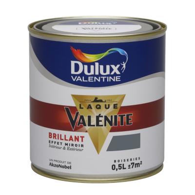 DULUX VALENTINE - Laque valenite brillant 0.5L anthracite