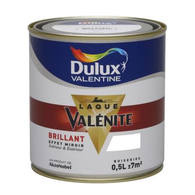 Peinture Laque Val&eacute;nite Brillant Blanc 0,5 l Dulux Valentine Blanc