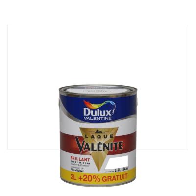Peinture laque Glyc&eacute;ro - Satin - Blanc - 2L + 20% gratuit