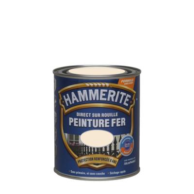 Peinture blanc cass&eacute; brillant 0,75l - HAMMERITE -