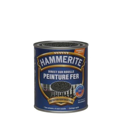Peinture fer ext&eacute;rieur Direct sur rouille HAMMERITE noir 0.75 l