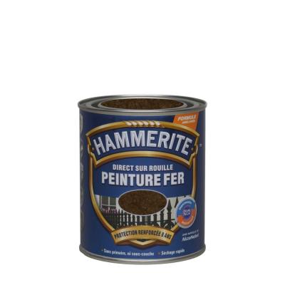 Peinture fer ext&eacute;rieur Direct sur rouille HAMMERITE ch&acirc;taigne 0.75 l