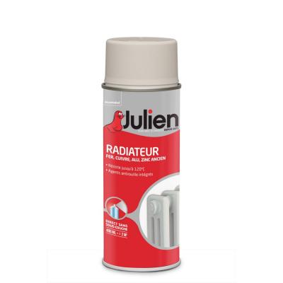 Peinture Radiateur Phase Aqueuse Satin JULIEN Lin Clair a&eacute;rosol 400 ml