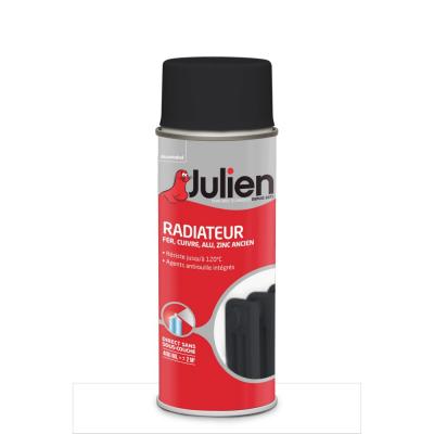 Julien - Peinture a&eacute;rosol pour Radiateur - Satin Noir - 400 ml Noir