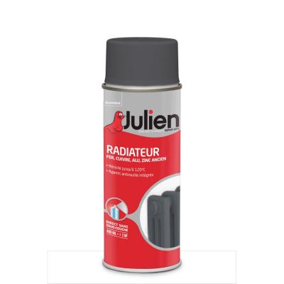 Peinture Radiateur Phase Aqueuse Satin JULIEN Poivre a&eacute;rosol 400 ml