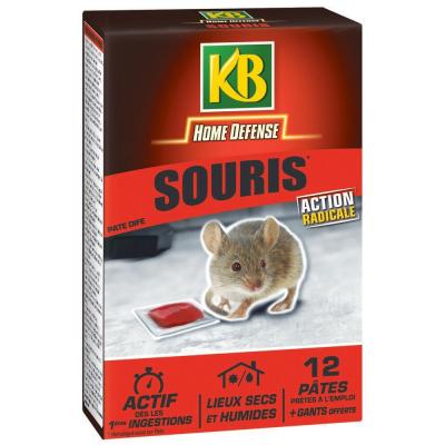 KB HOME DEFENSE - Souris p&acirc;te 12x10g