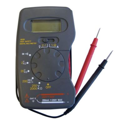 Testeur digital avec cordons int&eacute;gr&eacute;s - 5 fonctions