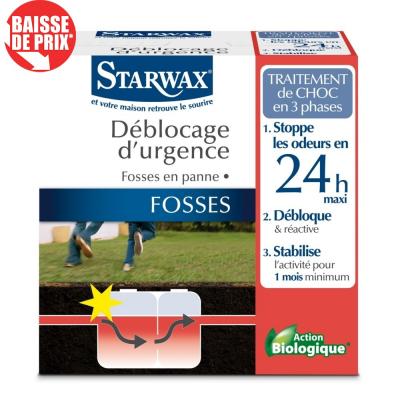 D&eacute;blocage d'urgence pour fosses septiques 3x200g Starwax