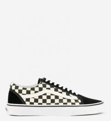 Vans - Old Skool Primary Check - Baskets - Unisexe - noir blanc
