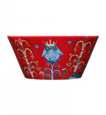 Iittala Bol noir blanc Taika  - rouge - 0,6l