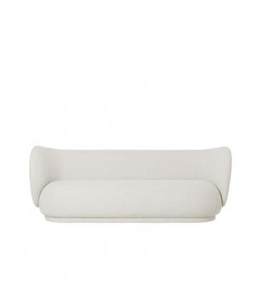 Canap&eacute; Rico 3 places blanc boucl&eacute; - Ferm Living