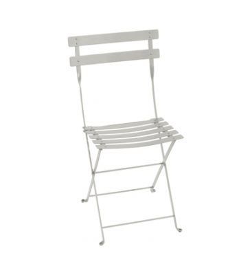 Fermob - Bistro Chaise pliante en m&eacute;tal, gris argile