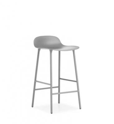 Tabouret de bar en acier et pp gris 65 cm Form - Normann Copenhagen