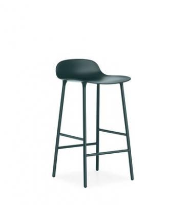 Chaise de bar Form avec structure en m&eacute;tal Vert Normann Copenhagen
