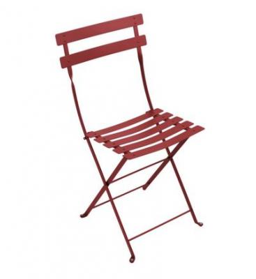 Fermob - Bistro chaise pliante en m&eacute;tal, chili