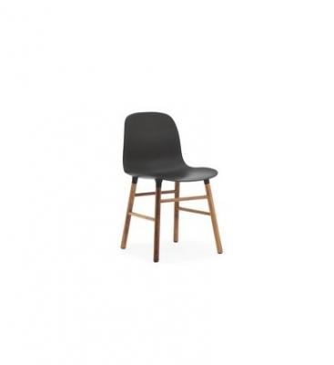 Normann Copenhagen Chaise Form avec structure en bois - noir - Noyer