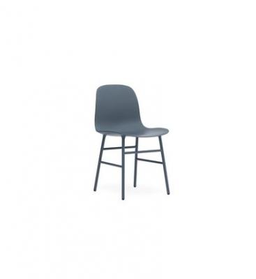 Normann Copenhagen Chaise Form avec structure en m&eacute;tal - bleu