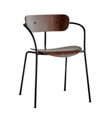 Chaise - PAVILION AV4 cuir Cognac Cuir Noble, ch&ecirc;ne, tube d'acier