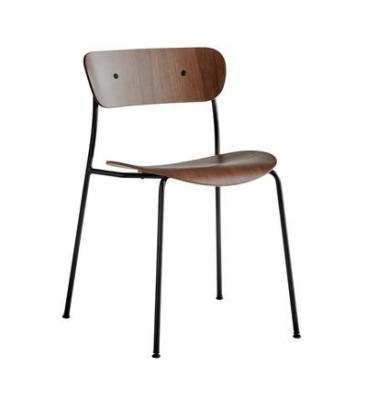 Chaise en noyer et pi&egrave;tement noir AV1 Pavilion -&tradition