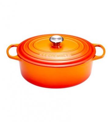 Le Creuset Cocotte en fonte Le Creuset orange volcanique ovale 31 cm
