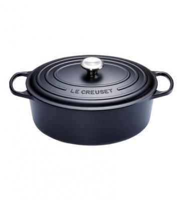 Le Creuset Cocotte Le Creuset en fonte noire ovale 40 cm