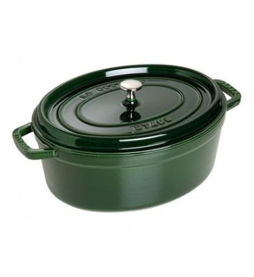 STAUB Cocotte en Fonte, Ovale, &Oslash; 31 cm, 5,5 L, Vert/Basilic