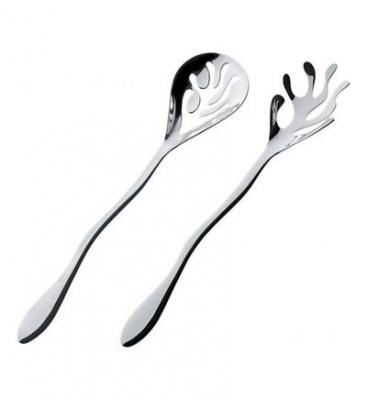 Alessi Mediterraneo ESI16SET Couverts &agrave; Salade Design, Acier, Poli