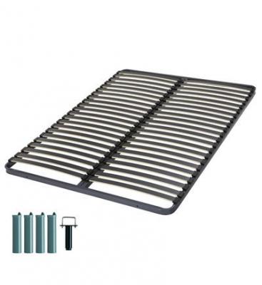 Sommier &agrave; lattes + pieds 120x190 c221 - 40 lattes bois - fabrication fran&ccedil;aise
